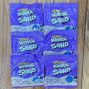 Lot of 6 2oz Bags of Kinetic Sand Blue-Kinetic Sand Party Favors-Easter Basket